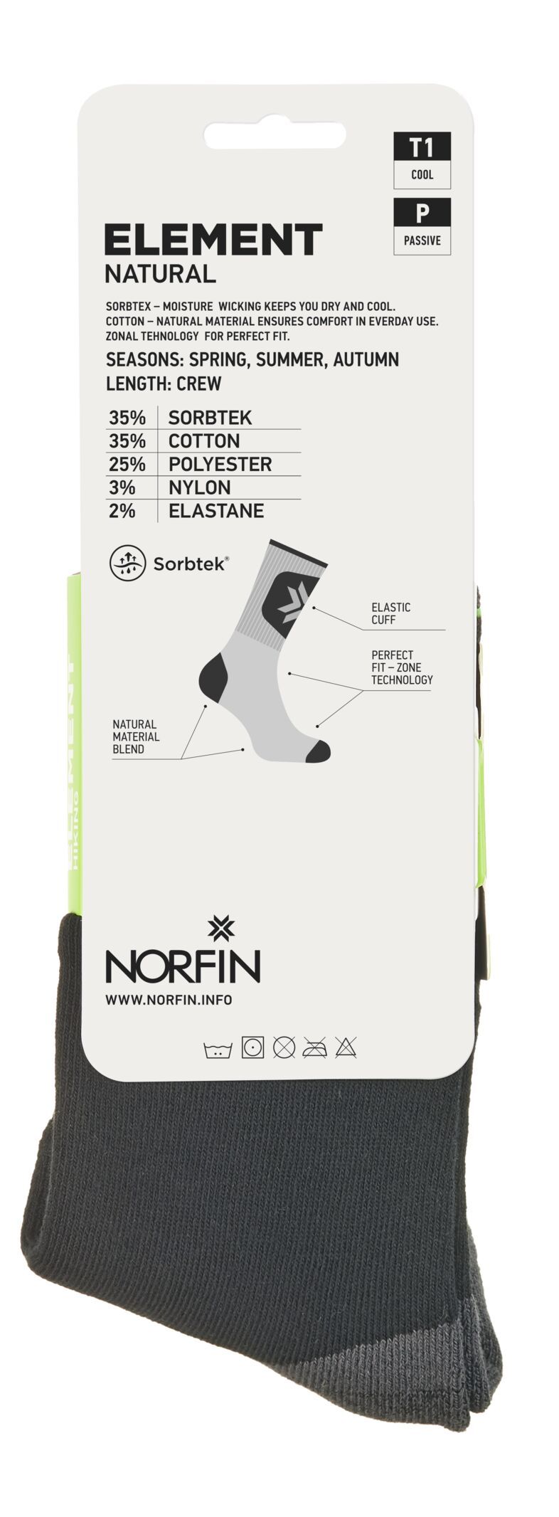 Norfin Носки Norfin T1P Element Natural Crew