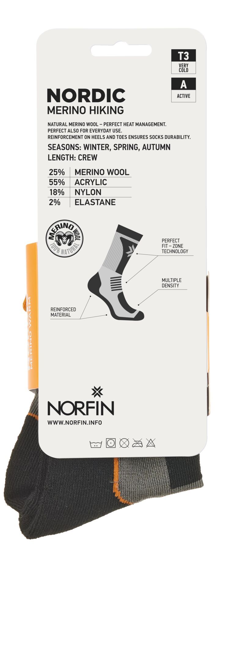 Norfin Носки Norfin T3A Nordic Merino Hiking Crew