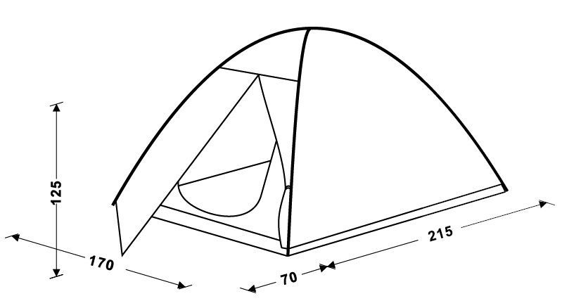 KingCamp Трекинговая палатка KingCamp 3006 Hiker Fiber 2