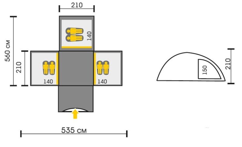 Talberg Палатка для кемпинга Talberg Delta 6