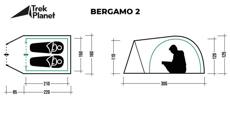 Trek Planet Палатка походная Trek Planet Bergamo 2