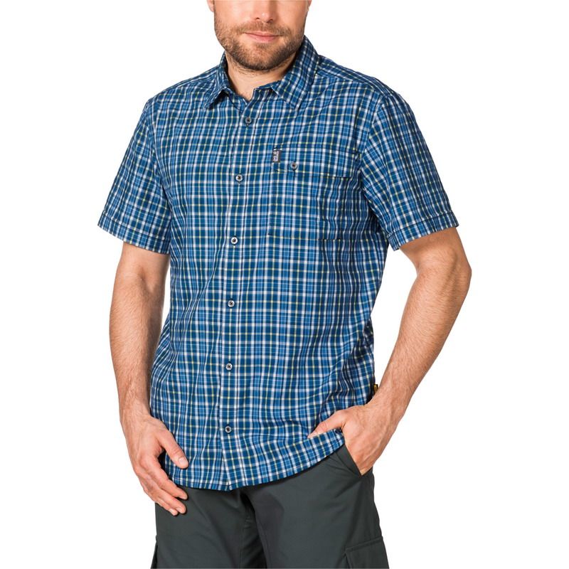 Jack Wolfskin Рубашка туристическая мужская Jack Wolfskin CROSSLEY SHORTSLEEVE SHIRT M