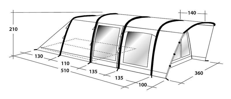 Outwell Палатка с надувным каркасом Outwell Flagstaff 6A