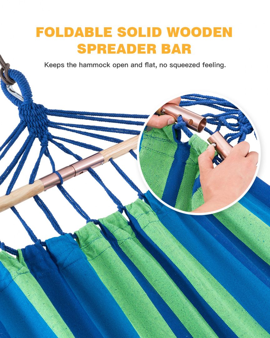 KingCamp Гамак полотняный подвесной King Camp 3763 2-Folding Hardwood Hammock