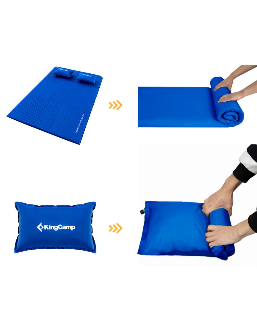 KingCamp Коврик самонадувающийся King Camp King Camp Comfort Double 198х130х4 см