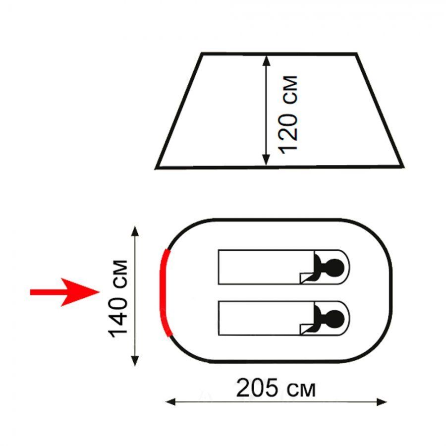 Totem Палатка комфортная Totem Pop Up 2 V2