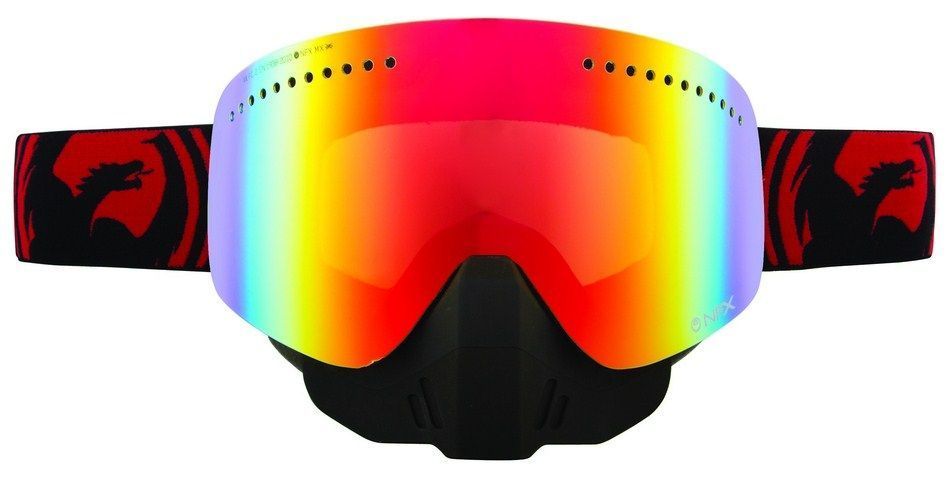 Dragon Alliance Спортивная маска оправа линзы Dragon Alliance NFX ( Red Black Split, Red Ionized + Clear)